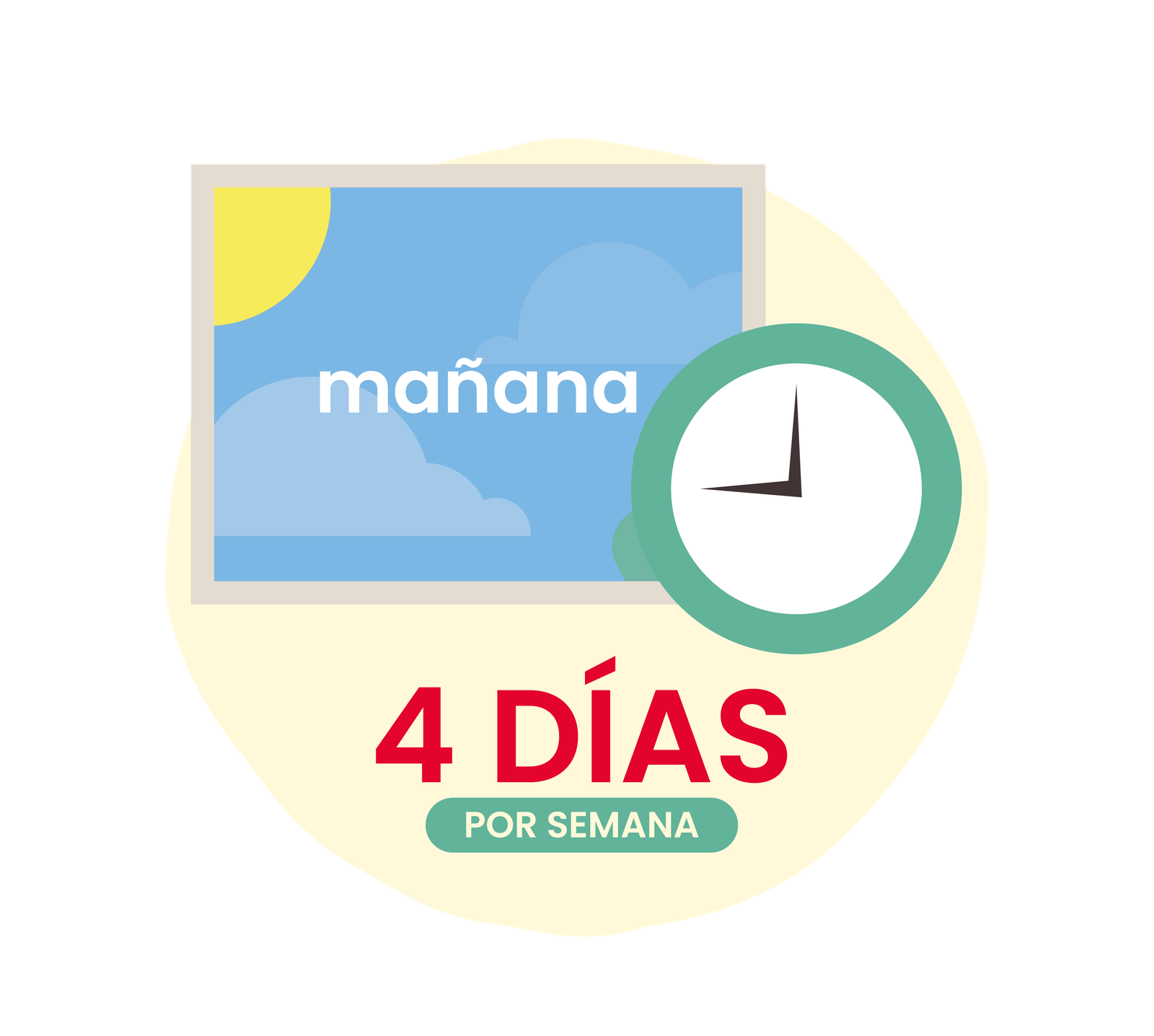 Permanencia Mañana 1 hora / 4 Días semana